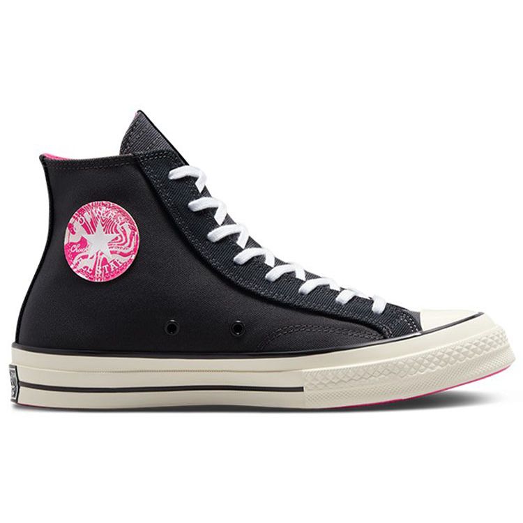 Converse Chuck 70 Trendy Lightweight Durable High-Top Canvas Shoes Unisex Sneakers Black Pink A00743C