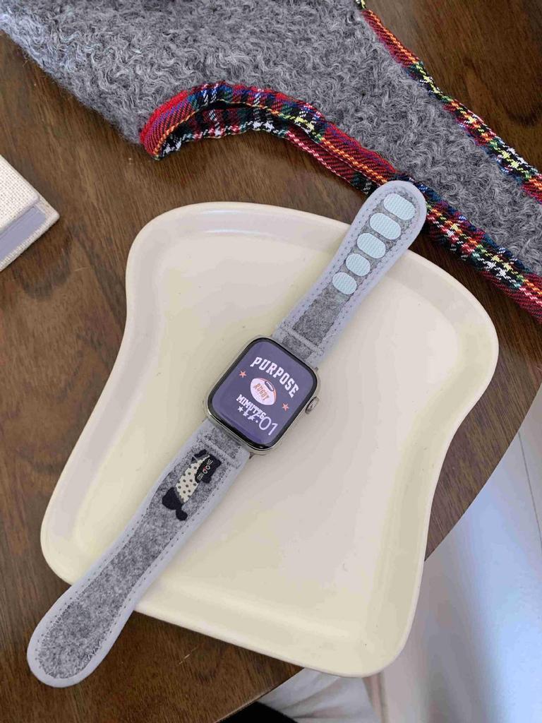 Nylon Velcro Loop Strap for Apple Watch Series 5-9, SE, Compatible with iWatch 7-8