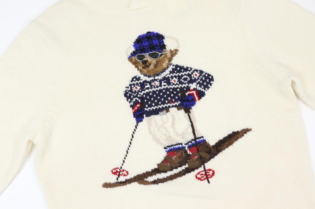 POLO RALPH LAUREN Polo Bear Hooded Size Men's Wool/Alpaca Sweater, 0102997-XL-CHICCREAM [Used]