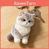 Plüsch-Katzen-Schlüsselanhänger aus weichem Kurzplüsch, ideal als Geschenk und für die Taschen-Dekoration