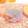 5pcs/10pcs Round Sponge for Kitchen Cleaning, Dishwashing Cloth, Non-Stick Oil, Double-Sided Scouring Pad
