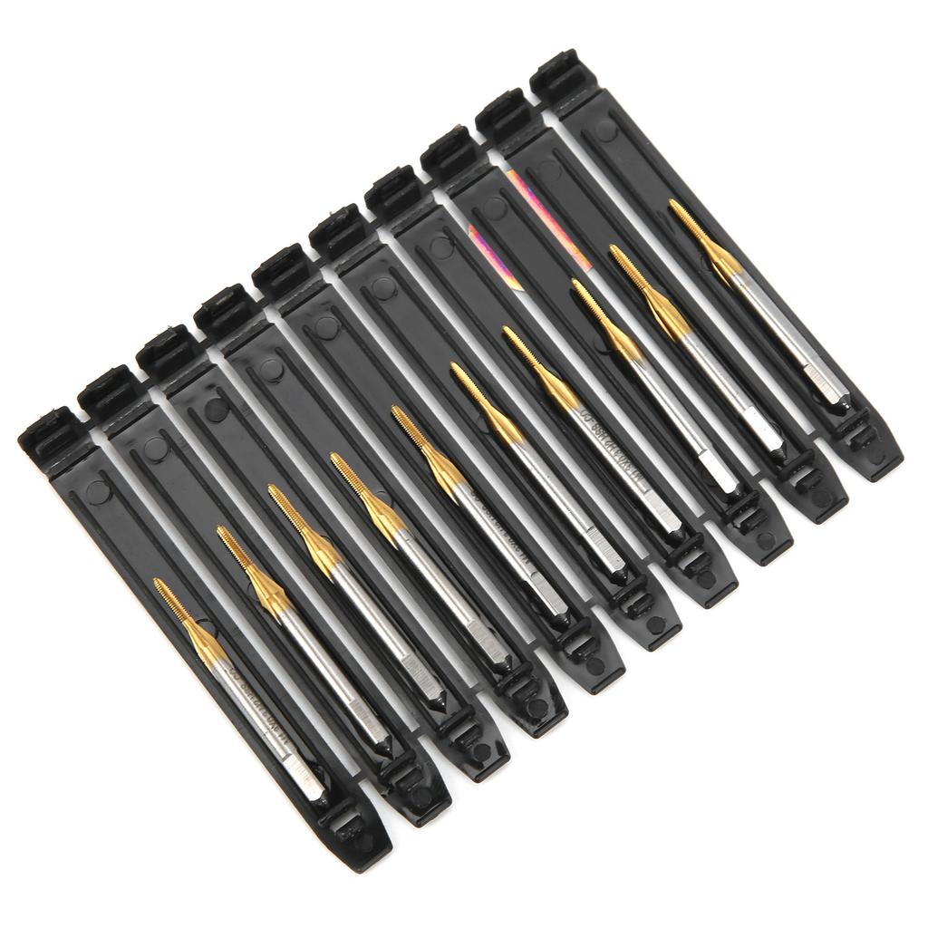 10 Stück M1.3 x 0.3 HSS Gewindebohrer Bohrer Beschichtung Maschine Metrisches Gewinde Plattierung Ti Handwerkzeug