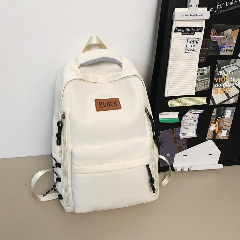 Student Schoolbag Women's Solid Color Backpack Men Large Capacity Middle School Students Third To Sixth Grade Backpack