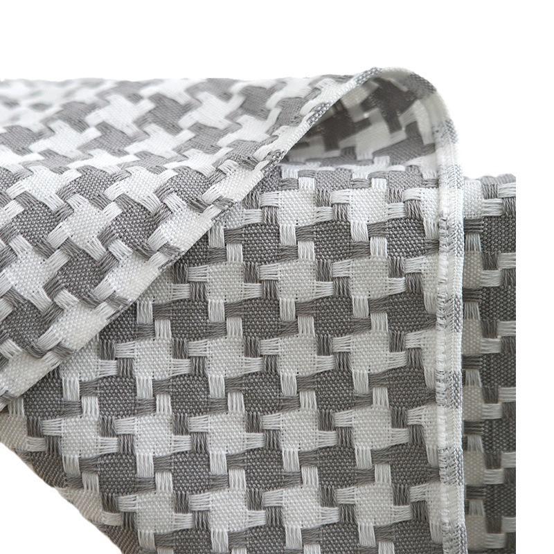 Thick Houndstooth Cotton Linen Tablecloth Simple Black White Checkered Tea Table Cover