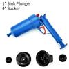 Powerful Blue Plastic Toilet Plunger Home Drain Cleaning Tool For Clogged Pipes