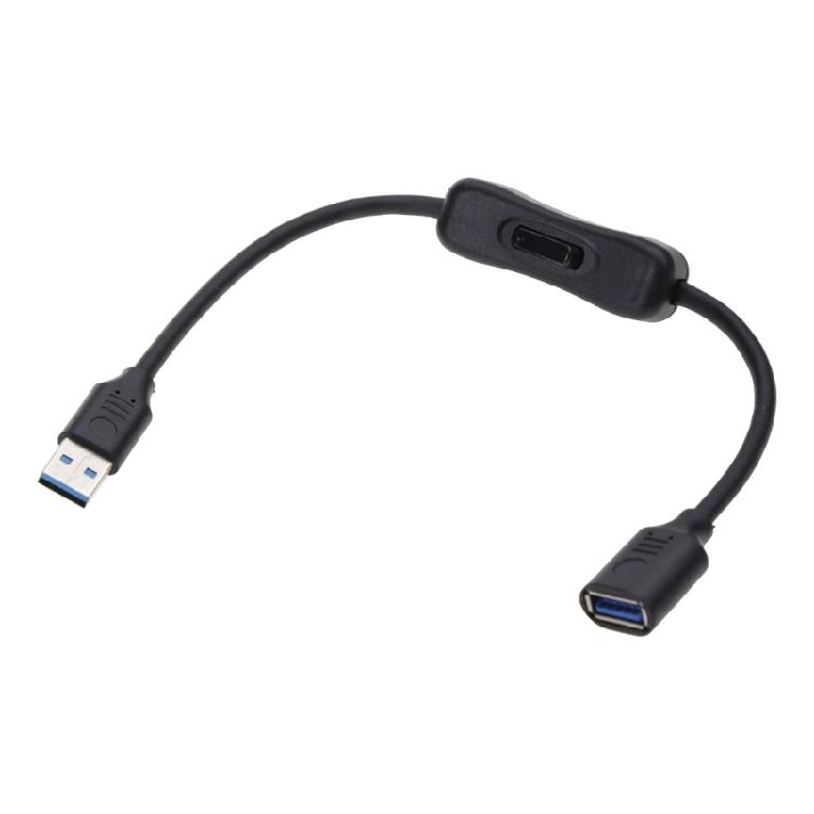 Data Sync Line USB3.0 Extender Cord USB Extension Cable Wire with ON OFF Switch