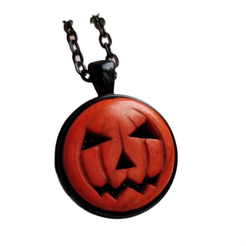 Gothic 3D Pumpkin Halloween Necklace