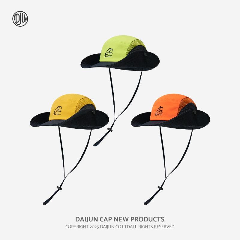 Summer new quick-drying bucket hat women's retro sunshade sunscreen mesh breathable mountaineering hat men's jungle fishing