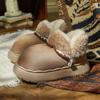 2025 New Winter Warm Platform Shoes Woman Indoor Fluffy Slippers Soft Faux Fur Anti-slip Thick Sole Female Home Floor Snow Boots