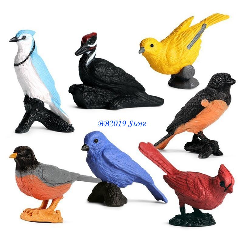 Q0Kb Trick Plastic Made Realistic Bird Figurines Toy Gift Cake Toppers