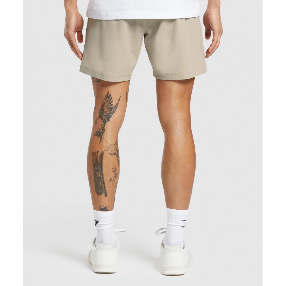 Gymshark Studio 6  Shorts Sand Brown A1a4h Nbzs