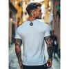 European sizes European And American Minimalist Casual Print Short-Sleeve Men'S Summer Commuting Outfit Ins Round-Neck T-Shirt
