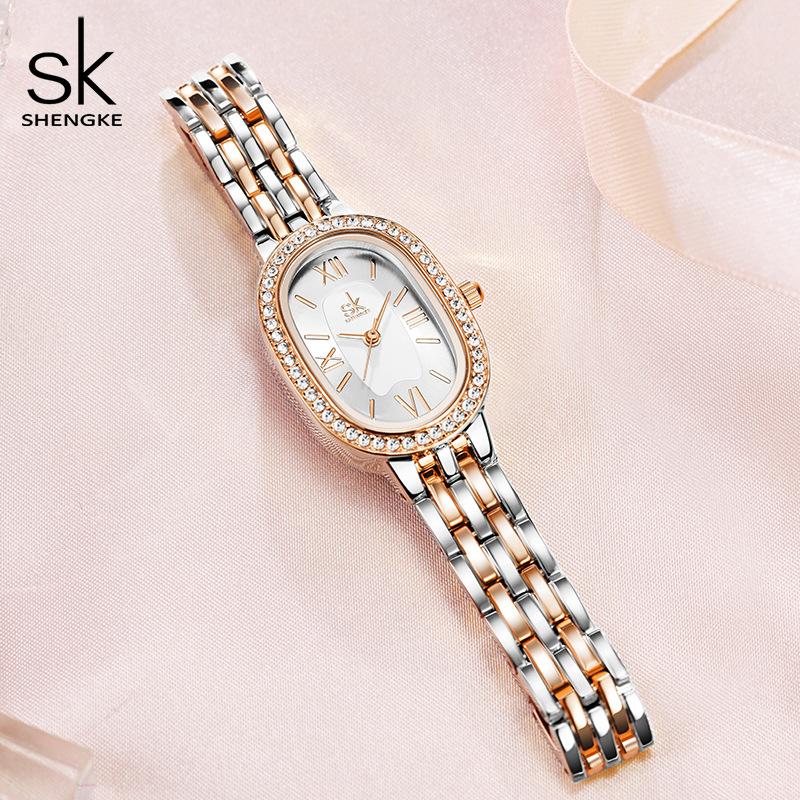 Watch Girls' Waterproof Diamond-Encrusted Fashion High-End Quartz Watch And Gypsophila Women'S Watch