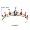 Rhinestone Queen Princess Crown Baroque AB Crystal Headwear Bridal Tiara Headband  Birthday Gift