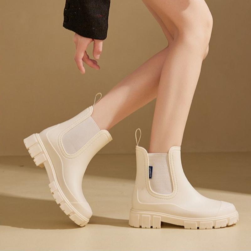 Women's Outdoor Waterproof Short-cylinder Rain Shoes Fashion Versatile Waterproof Ankle Boots Outdoor Anti-slip Rain Boots
