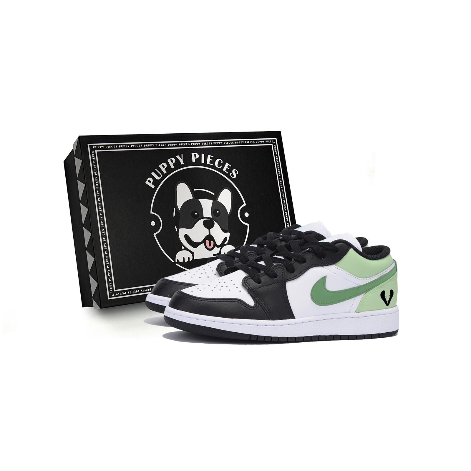 

Jordan Air Jordan 1 Coverage Low top Vintage Basketball Shoes Men s Black Green 553558-131(Team85-S-BOXA) 44