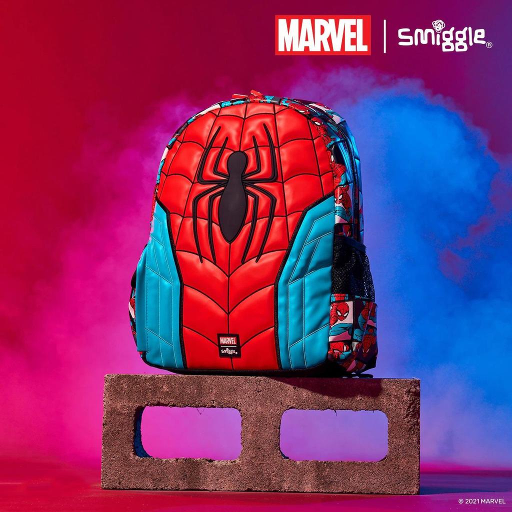 Smiggle Australia Lightweight Spider-Man Backpack Set for Primary Students