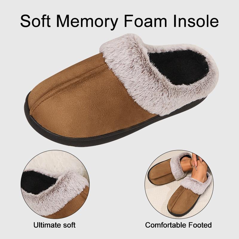 Anti-slip Cotton Shoes, Plush Warm Women's Shoes, Comfortable Slippers