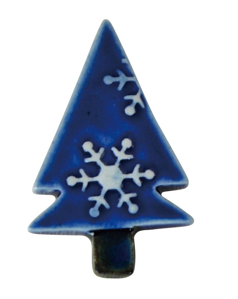 Bon Pair of Chopstick Rests Snow Tree HBY626 Kyoyaki, Kiyomizu-yaki, Kiln, (Gift Boxed), Design,
