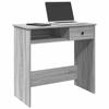 VidaXL Desk Sonoma Grey 80x40x75 Cm Engineered Wood, Computer Desk, Standing Desk, Desk with Storage, Desk 860477