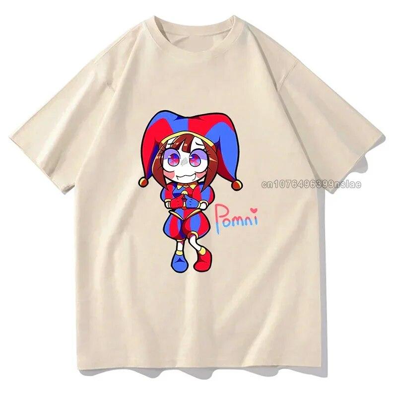 

The Amazing Digital Circus Pomni футболка унисекс женская хлопковая одежда Harajuku Kawaii футболка унисекс забавные футболки с героями мультфильмов унисекс