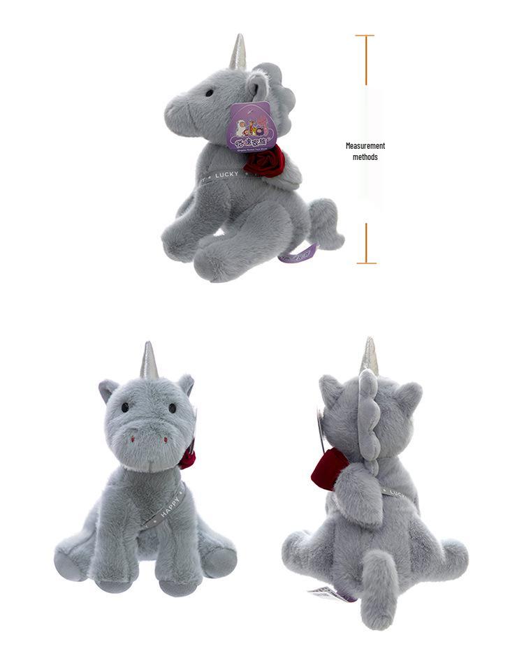 Cross-border Rose Unicorn Plush Toy - Cute Simulation Doll Gift for Girls