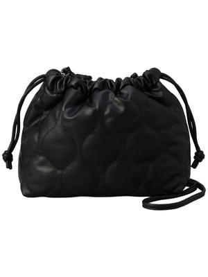 Cohen Leather-Like Quilted Drawstring Shoulder Bag 76816000006 0900 BLACK(09) FREE