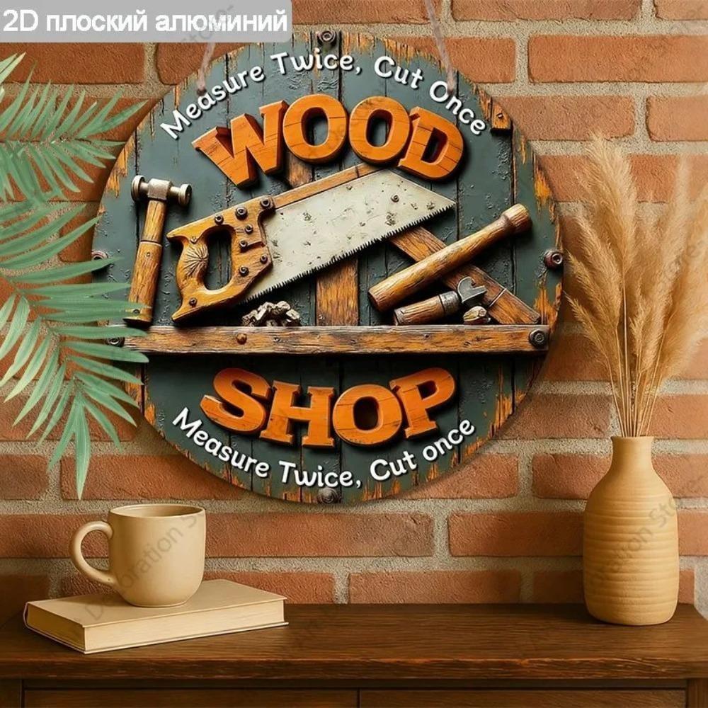 Retro 2D Metal Sign 20cm, Home Decoration