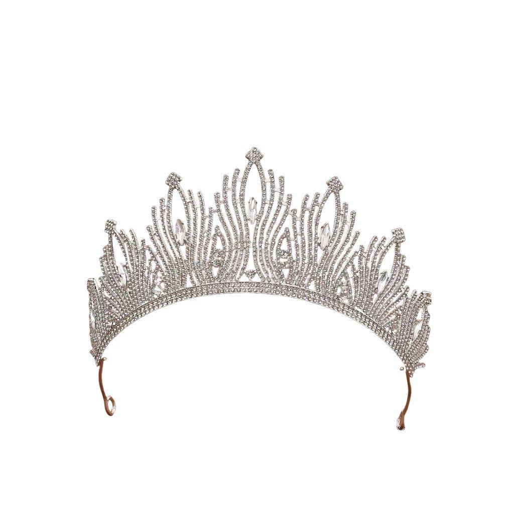 2024 Crystal Rhinestone Bride Crown Headdress: Wedding & Birthday Hair Accessories
