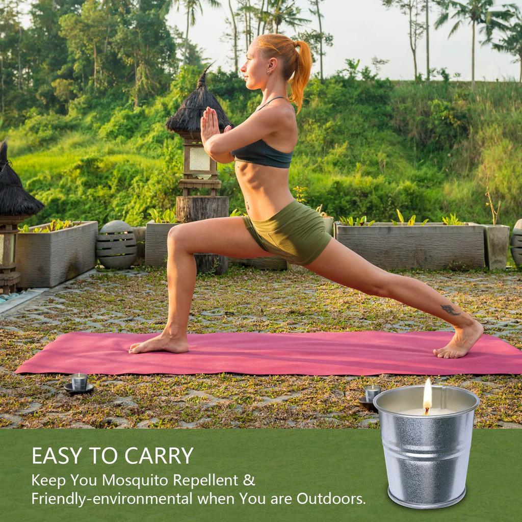 Set of 2 Outdoor Indoor Scented Candle Natural Wax Candle Set for Garden Yard Hausware Skeeter Repellents Candle
