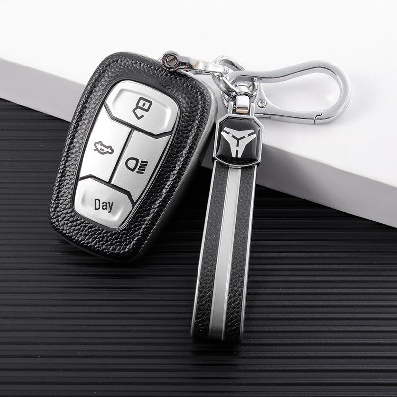Leather Key Cover Compatible with Tata Nexon, Safari, Altroz