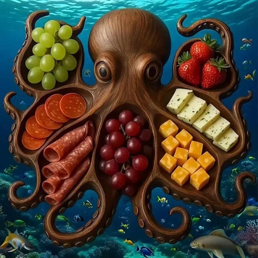 New Octopus Charcuterie Platter - Kitchen Party Fruit Plate