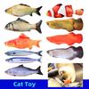 Nouveaux Animaux Jouets en Peluche Simulation Forme de Poisson Jouet pour Chat Cadeaux Interactifs Jouet Poisson à l'Herbe à Chat Oreiller en Peluche Poupée Jouets Jouets Poisson 3D pour Animal de Compagnie