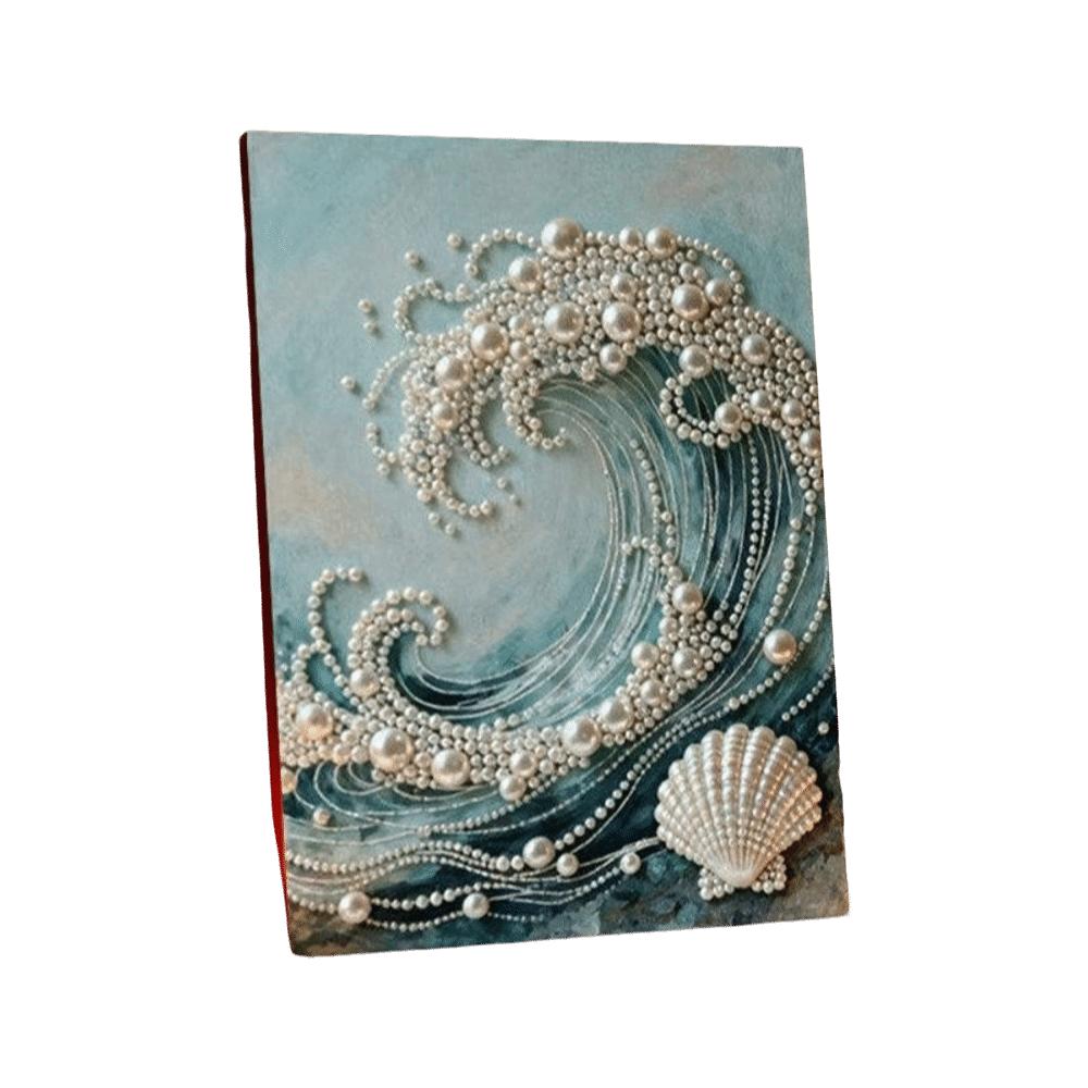 Flower Pearl Beads Painting Sea Decorative Painting DIY Painting Material Pack Wall Decor
