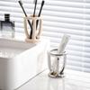 Simple Ceramic Toothbrush Holder Base Multifunctional Toothpaste Holder Portable Toothbrush Organizer Case Bathroom Accessories