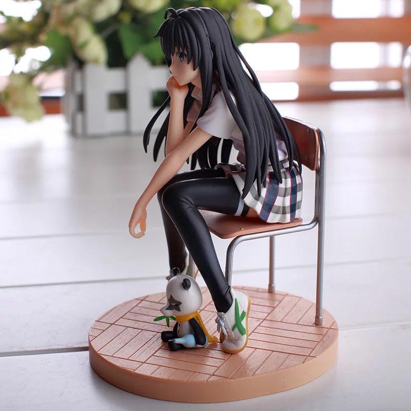 My Anime Teen Romantic Comedy Action Figure Luffy Yukinoshita Yukino Sitting Car Decoration Pvc Collect Model Dolls Toys Gift