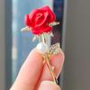 Three-Dimensional Pearl & Diamond Floral Brooch - Creative and Versatile Accessory