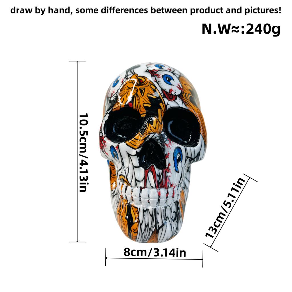 Latest Halloween Transfer Skull Top Ornaments Ghost Festival Halloween Party Decorations Resin Craft Ornaments Durable