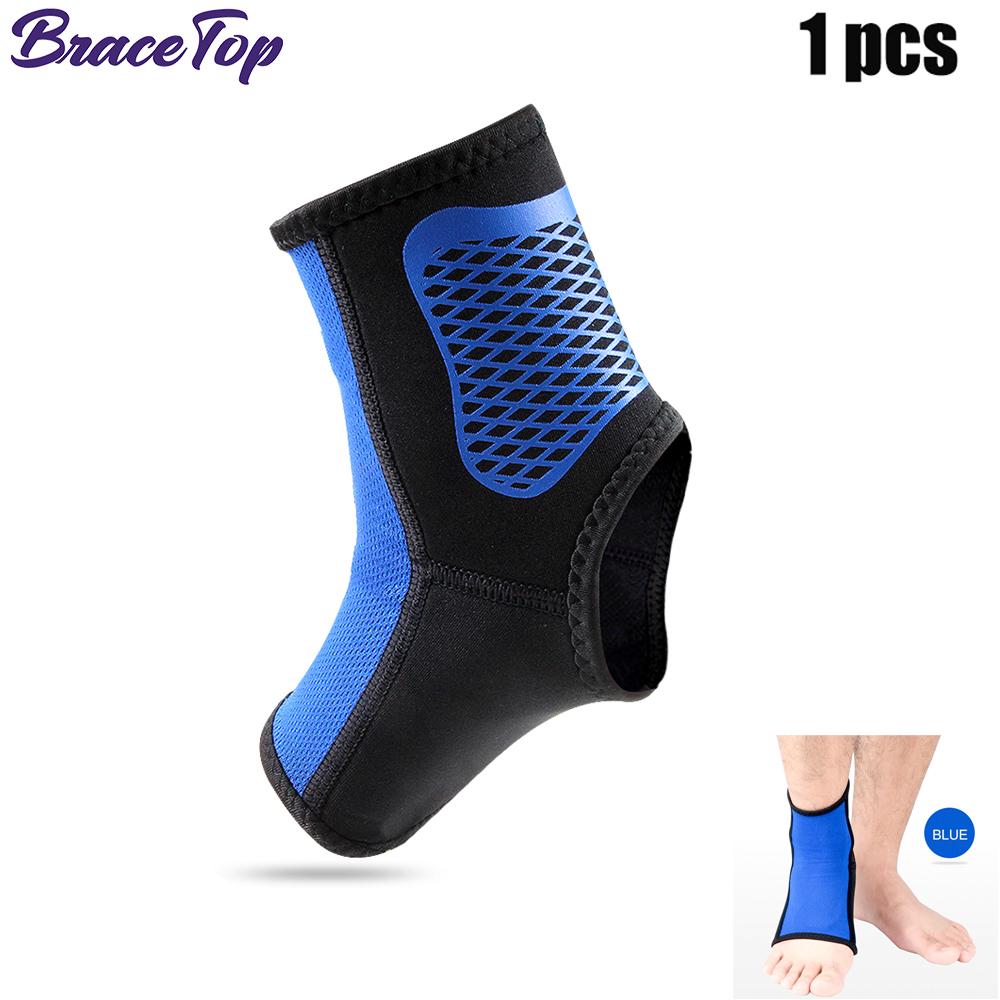 Bracetop Compression Ankle Brace Support for Football Basketball Sports Protective Gym Accessory 1 Pc