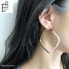 S925 Sterling Silver Simple 2026 New Style Square Hoop Earrings Exaggerated Large Earrings European and American Style Ear Studs