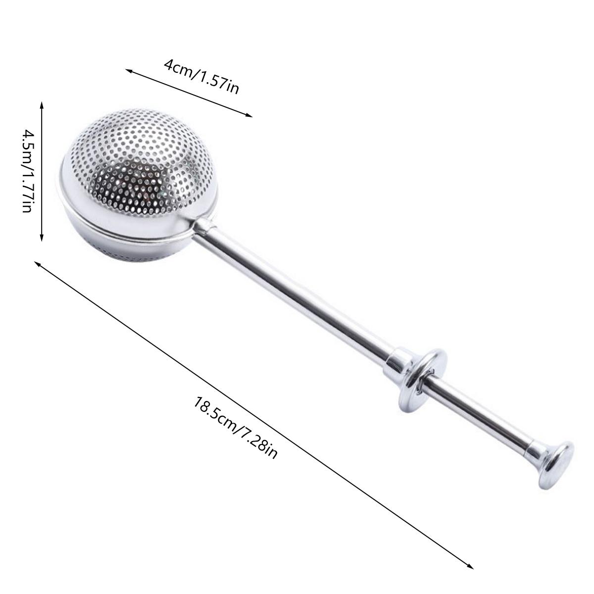 

Tea Ball Infuser for Loose Tea Stainless Steel Mesh Tea Strainer Long-Handle Tea Steeper Reusable Tea Interval Diffuser Tea
