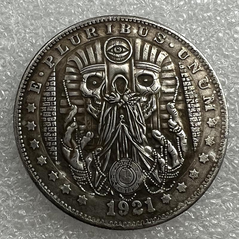 Antique Craft 1921 Wanderer Coin in Silver-Plated Brass No