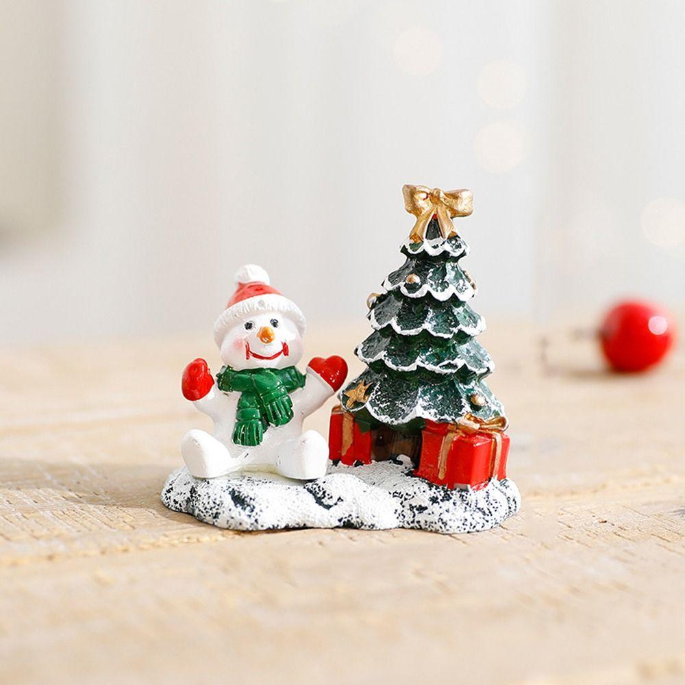 Resin Crafts Christmas Tree Ornaments Cartoon Christmas Elk Ornaments  Home Living Room Office