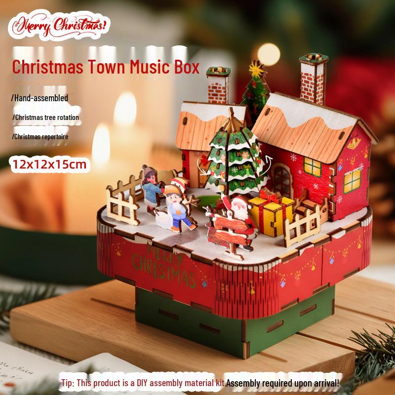 Children s Music Box Puzzle: DIY Wooden Jigsaw Ornament and Souvenir