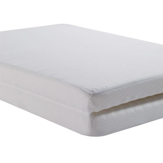 Foldable Mattress, Honeycomb Fabric, Ergonomic, Breathable And Durable, Compression Packaging, Multi-Purpose Mat, Hardness H3, 23D Sponge, White,
