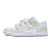 Dunk Leather Low Top Skateboard Shoes Women's White Green Purple DD1503-001(Team80-)