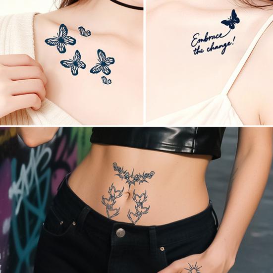 Yousheng 3Pcs Waterproof Tattoo Sticker for Men Women, Face Body Arm Chest Shoulder Thigh Waist Temporary Tattoo Decal, Long Lasting Body Art Fake