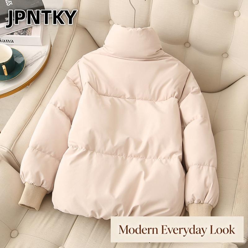 Giacche e Cappotti Invernali Autunnali Casual alla Moda da Donna JPNTKY, Colore Solido, Stampa, Manica Lunga, Piumini