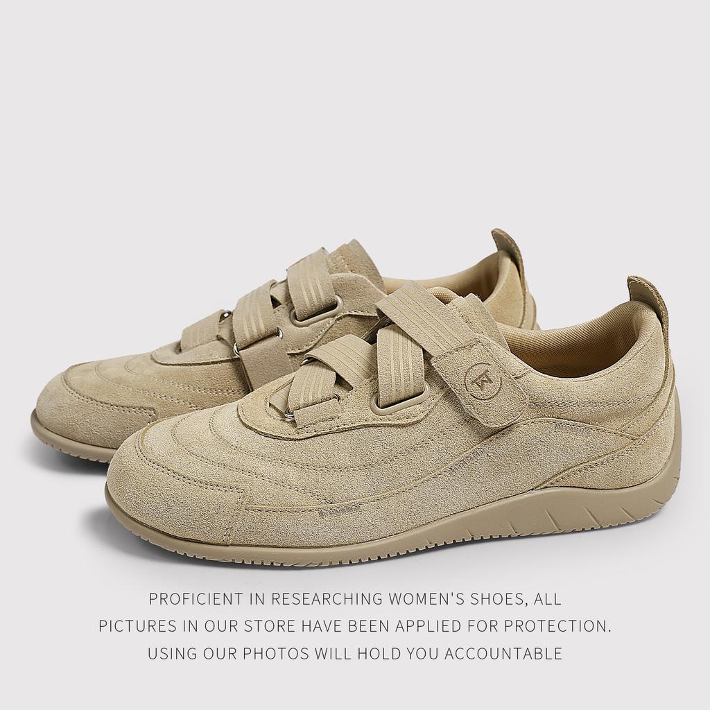 Velcro Retro German Training Shoes For Women, Flat Casual Sports Sneakers, Niche Women'S Shoes