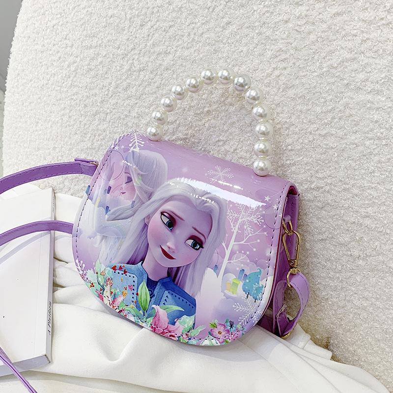 Princess-Style Cartoon Crossbody Bag - Cute Handheld Shoulder Purse for Girls